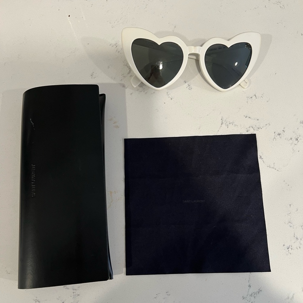 Saint Laurent (YSL) loulou 54mm heart shaped sunglasses